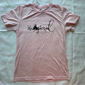 Disney‎ print Magical pink short sleeve casual tee shirt women’s medium